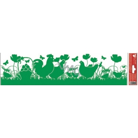 Window foil without glue stripe Easter silhouettes green 45 x 12 cm