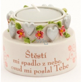 Albi Romantic Garden Candle - Happiness fell from heaven, fate sent you 6 x 5 cm