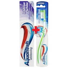 Aquafresh Whitening Intense White toothpaste 100 ml + Aquafresh Everyday Clean medium toothbrush 1 piece