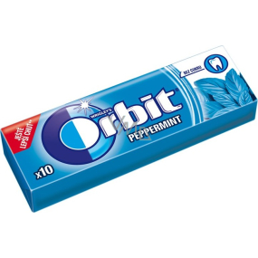 Wrigley's Orbit Peppermint Sugar-Free Chewing Gum Dragees 10 Pieces 14 g