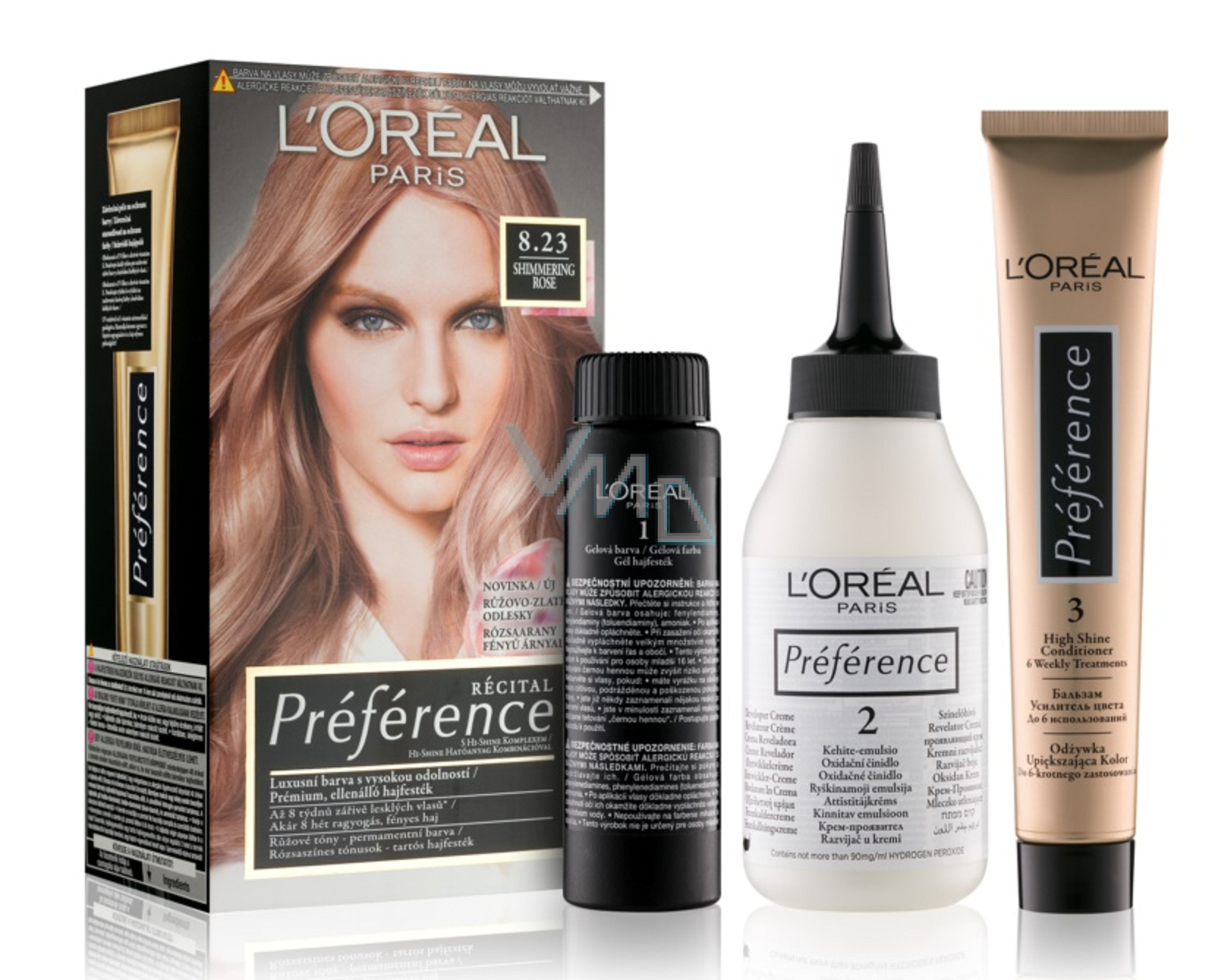 Loreal Préférence Hair Color 8.23 Shimmering Rose - VMD 
