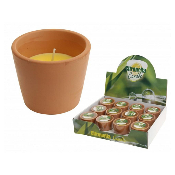 Citronella brown terracotta candle 75 x 65 mm
