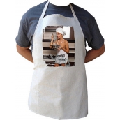 Bohemia Gifts Kitchen apron with print I will help you with cooking woman, length 75 cm