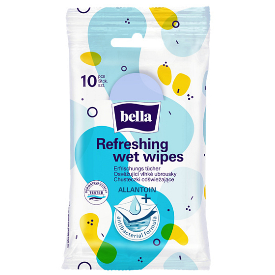 Bella Antibacterial Refreshing Wet Wipes 10 pieces