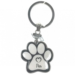 Nekupto Pets key ring in the shape of a paw Dog, white 40 x 85 x 3 mm