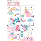 Wall stickers children's height chart Unicorn up to 120 cm