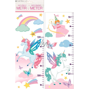 Wall stickers children's height chart Unicorn up to 120 cm