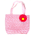 Kids Fun Children's bag with a light pink flower 20 x 15 cm