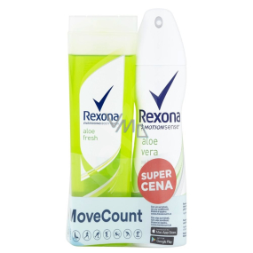 Rexona Aloe Vera shower gel 250 ml + antiperspirant spray 150 ml, cosmetic set for women