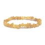 Amber Baltic honey / gold bracelet elastic chopped natural, 16 - 17 cm, solidified sunlight