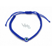 Blue eye rope bracelet woven dark blue