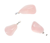 Rose quartz pendant natural stone, 2,2-3 cm, 1 piece, love stone