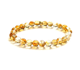 Citrine bracelet elastic natural stone, ball 6 mm / 16 - 17 cm, AA quality, stone of abundance, success