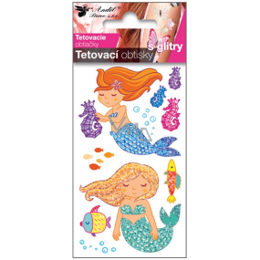 Mermaid glitter tattoo decals 10,5 x 6 cm