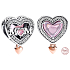 Charm Sterling silver 925 Mum - punched heart Mum, bead on bracelet family