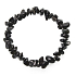 Obsidian black bracelet elastic chopped natural stone 19 cm, rescue stone