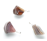Agate Botswana grey Troml pendant natural stone, brings to life a successful