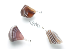 Agate Botswana grey Troml pendant natural stone, brings to life a successful