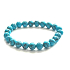 Turquenite bracelet elastic natural stone, 8 mm bead / 16 - 17 cm, stone of young people, seeking life purpose, protection