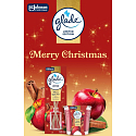 Glade Merry Christmas Warm Apple Pie Apple and Cinnamon Fragrance Sticks and Scented Candle 50 ml + 112 g, gift set