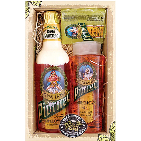 Bohemia Gifts Pivrnec shower gel 250 ml + bath foam 500 ml + toilet soap 70 g, cosmetic set