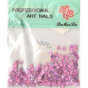 Professional Art Nails nail decorations hearts dark purple 1 pack