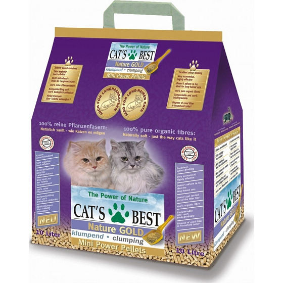 Cats Best Nature Gold lumpy wooden bedding, for long-haired cat breeds 10 l