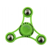 Fidget Spinner Gyro with balls anti-stress gadget green 6.5 x 6.5 cm
