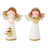 Angel in white knitted dress on standing 13 cm 1 piece