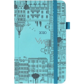 Albi Diary 2020 pocket with rubber band Cities 15 x 9.5 x 1.3 cm