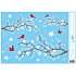 Window foil without glue branches 42 x 30 cm branches three black