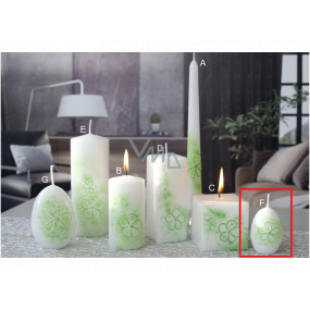 Lima Flower candle green egg small 60 x 90 mm 1 piece