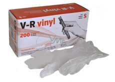 VR Gloves Vinyl disposable dust-free left-left size S box 200 pieces