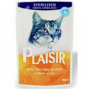 Plaisir Cat chicken in jelly complete cat food pouch 100 g