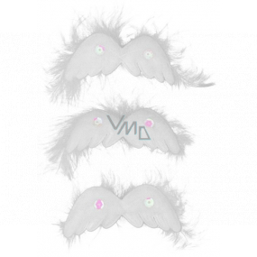 Angel wings with feathers on a clip 80 mm 3 pieces