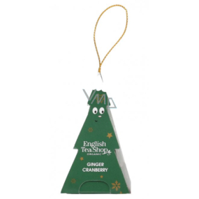 English Tea Shop Organic Ginger and Cranberry, Tree Figurine 2 g, 1 piece