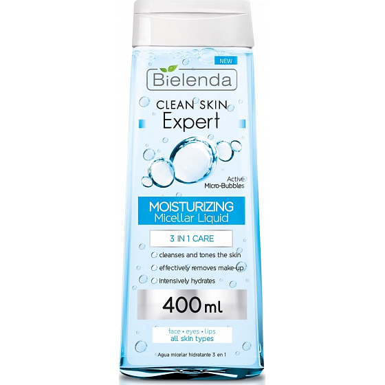 Bielenda Clean Skin Expert 3-in-1 Hydrating Micellar Water 400 ml
