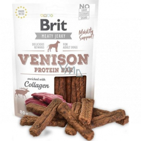 Brit Jerky Dried meat treats protein bar from game and chicken for adult dogs 80 g
