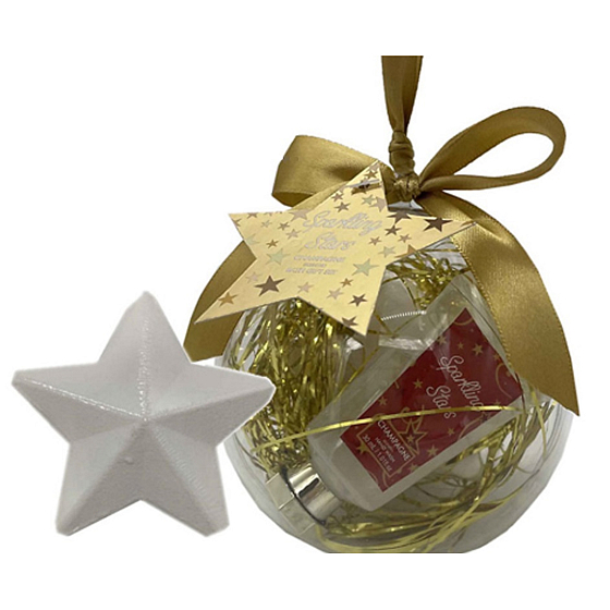 Salsa Collection Sparkling Stars liquid hand soap 30 ml + sparkling bath star 80 g, cosmetic set