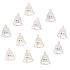 Wooden bell with glue Natural 3,5 cm 12 pieces