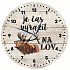Bohemia Gifts It's time to go hunting wooden clock 24 cm