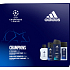 Adidas UEFA Champions League Edition VIII aftershave 100 ml + perfumed deodorant glass 75 ml + deodorant spray 150 ml + shower gel 250 ml, cosmetic set for men