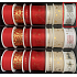 Nekupto Christmas fabric ribbon White grey gifts 25 mm x 2,5 m
