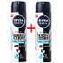 Nivea Men Invisible Black & White Fresh antiperspirant deodorant spray 2 x 150 ml, duopack for men