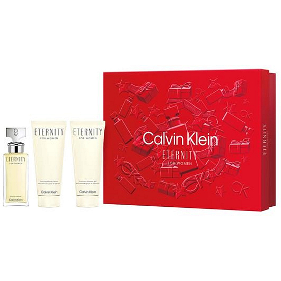 Calvin Klein Eternity Eau de Parfum 50 ml + Body Lotion 100 ml + Shower Gel 100 ml, gift set for women