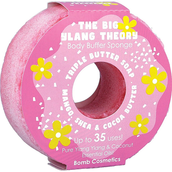 Bomb Cosmetics The Big Ylang Donut natural shower massage bath sponge with fragrance 165 g