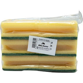 BALhome dish sponges shaped yellow 5+1 pcs