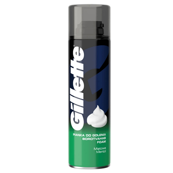 Gillette Classic Menthol shaving foam for men 200 ml