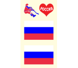 Arch tattoo decals on face and body Russia flag 3 motif