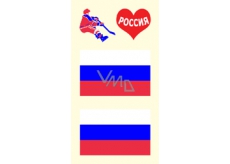 Arch tattoo decals on face and body Russia flag 3 motif